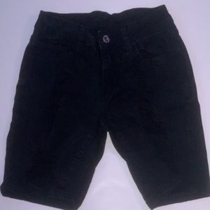 Black ripped shorts